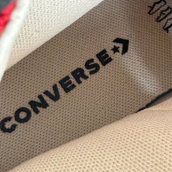 Converse Chuck Taylor Lift High Top Platform Sneakers Youth 2 Red White Lace Up - Picture 9 of 10